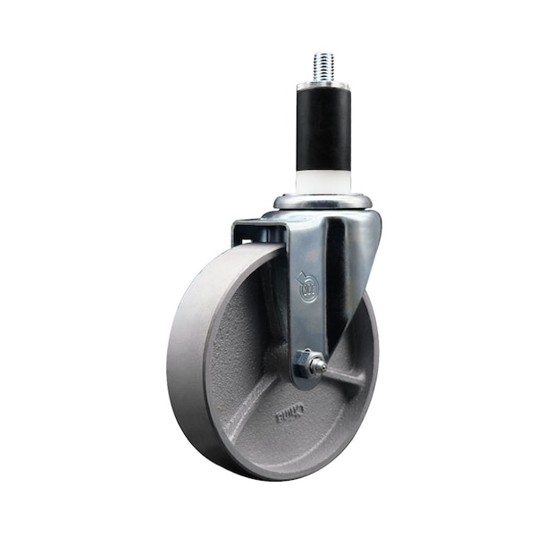 5'' Semi Steel Wheel Swivel 1-3/8'' Expanding Stem Caster